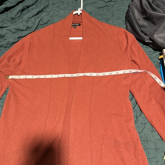 Pink Clover Women's Long Sleeve Open Front Pocket Cardigan Size large - Picture 2 of 4